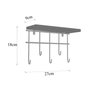 Hanah Home Estante de Pared de Madera Maciza Dorado y Marrón